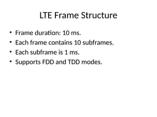 Framed Routing Lte LTE_4G_Presentation in mobile network management | PPTX