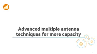 10
Advanced multiple antenna
techniques for more capacity
 