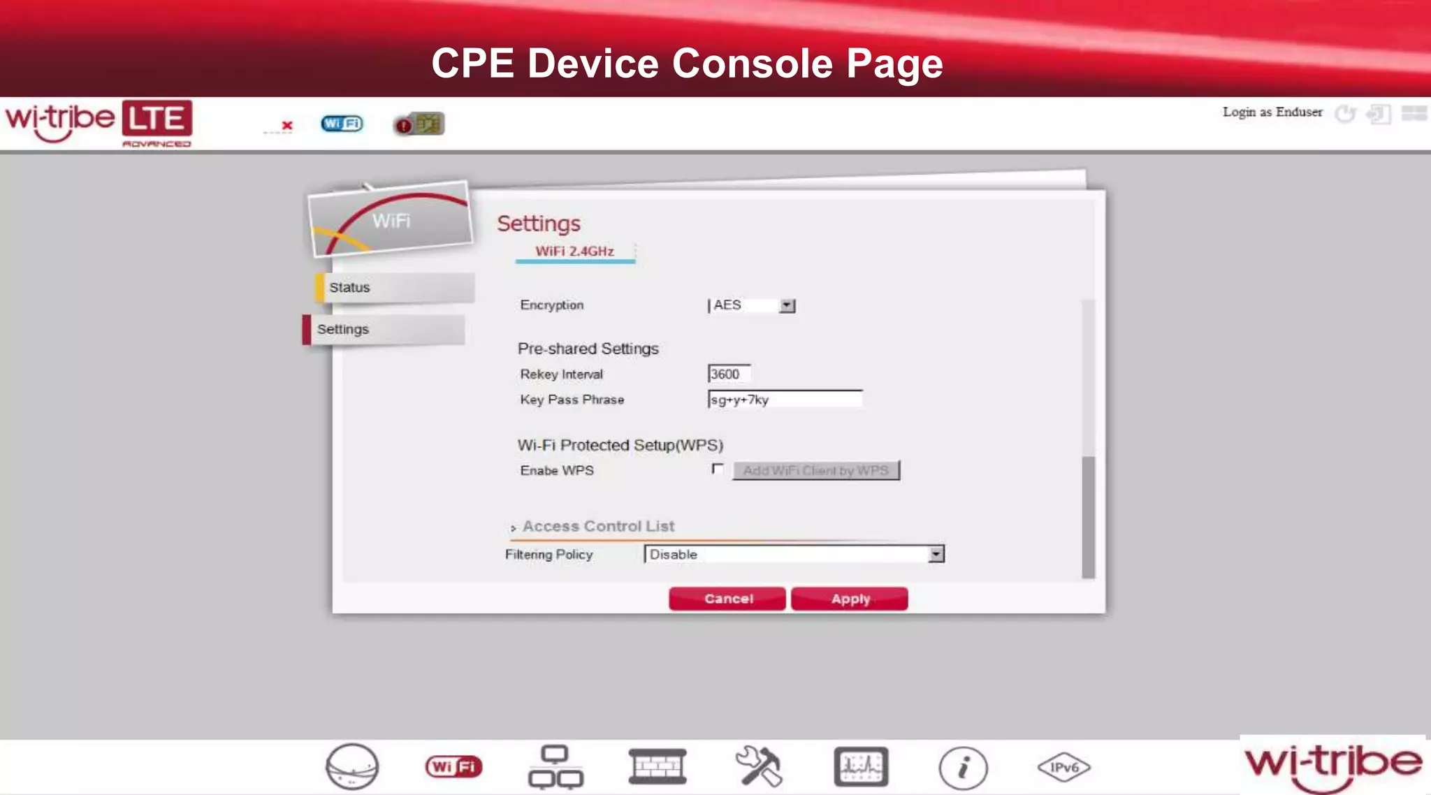 49
Proprietary & Confidential
CPE Device Console Page
 