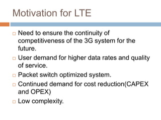 LTE and Its Evolution | PPTX