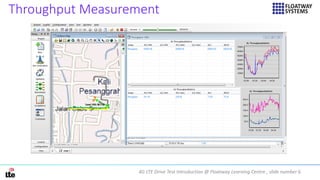 4G LTE Drive Test Introduction @ Floatway Learning Centre , slide number 6
Throughput Measurement
 