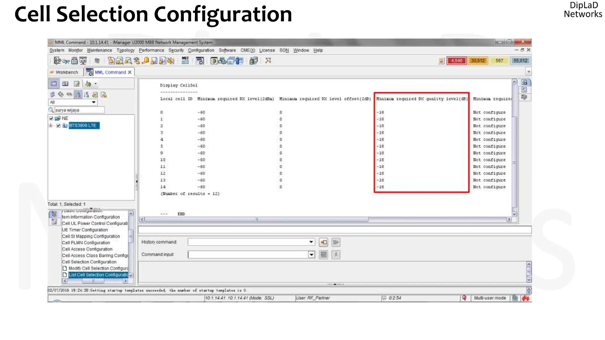Cell Selection Configuration
 