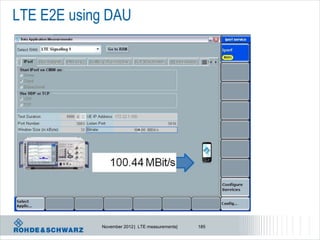 LTE E2E using DAU




            November 2012 | LTE measurements|   185
 