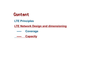 LTE Features, Link Budget & Basic Principle | PDF