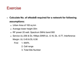 LTE Features, Link Budget & Basic Principle | PDF