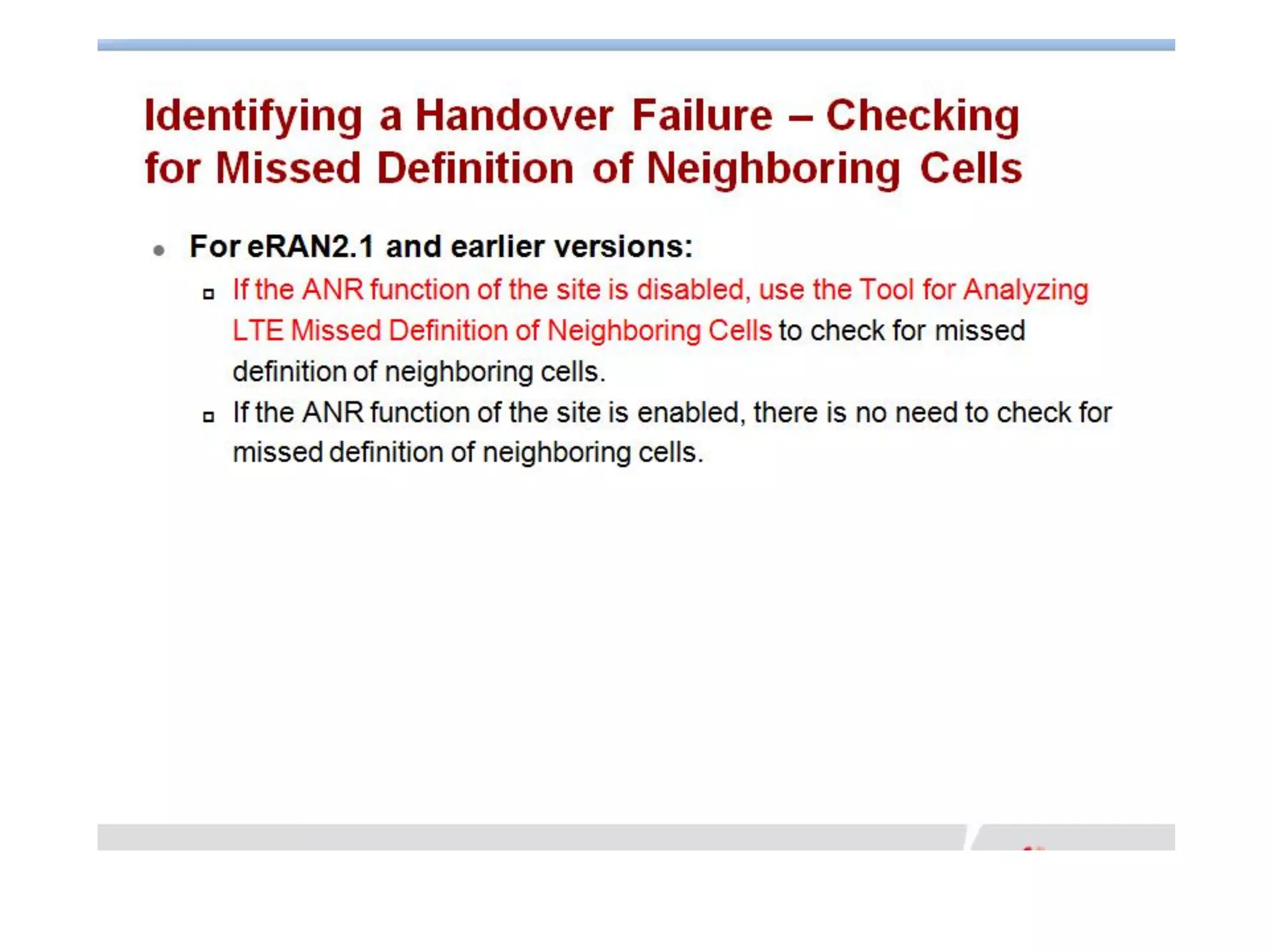 Huawei - Lte handover troubleshooting