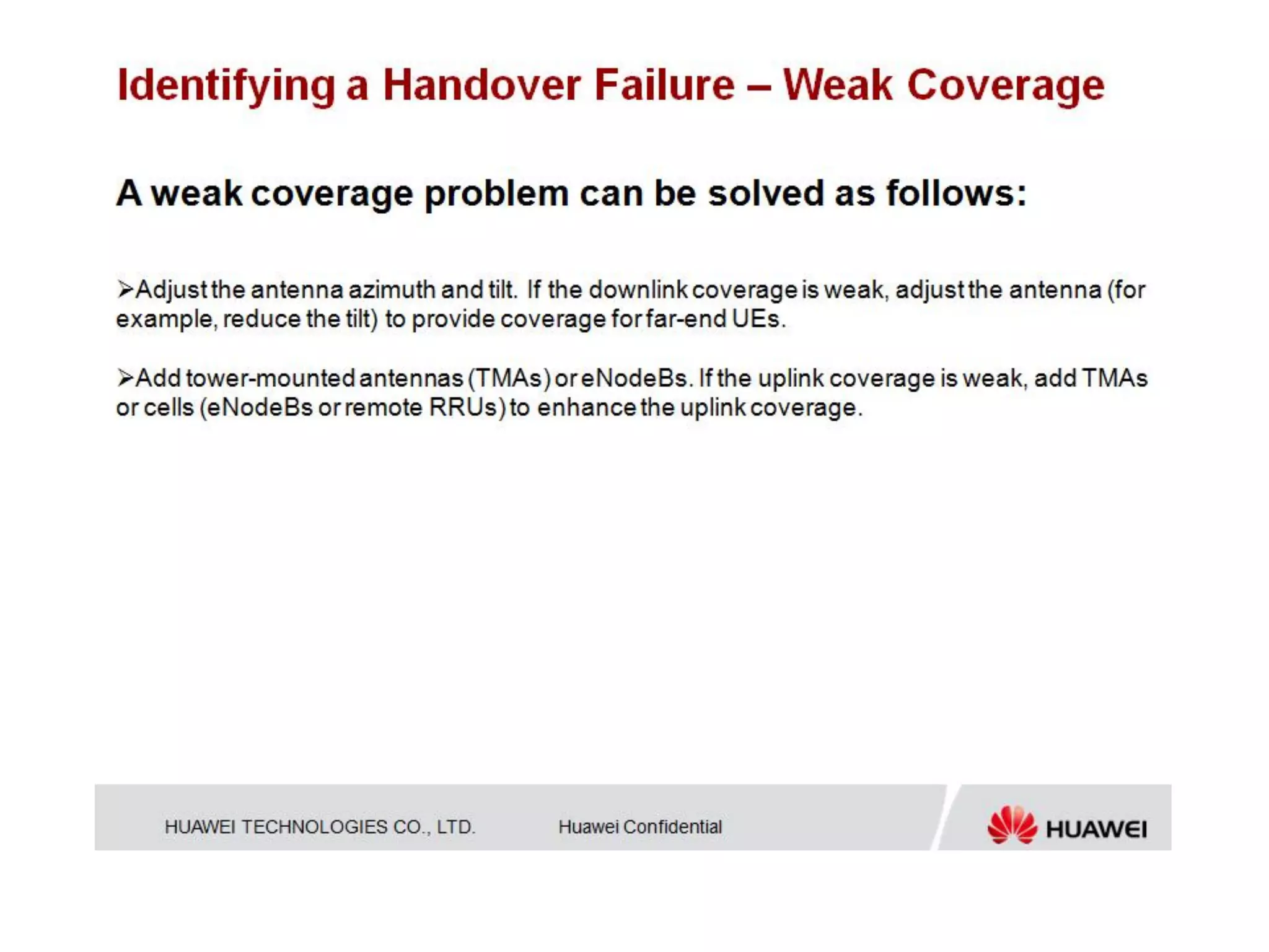 Huawei - Lte handover troubleshooting
