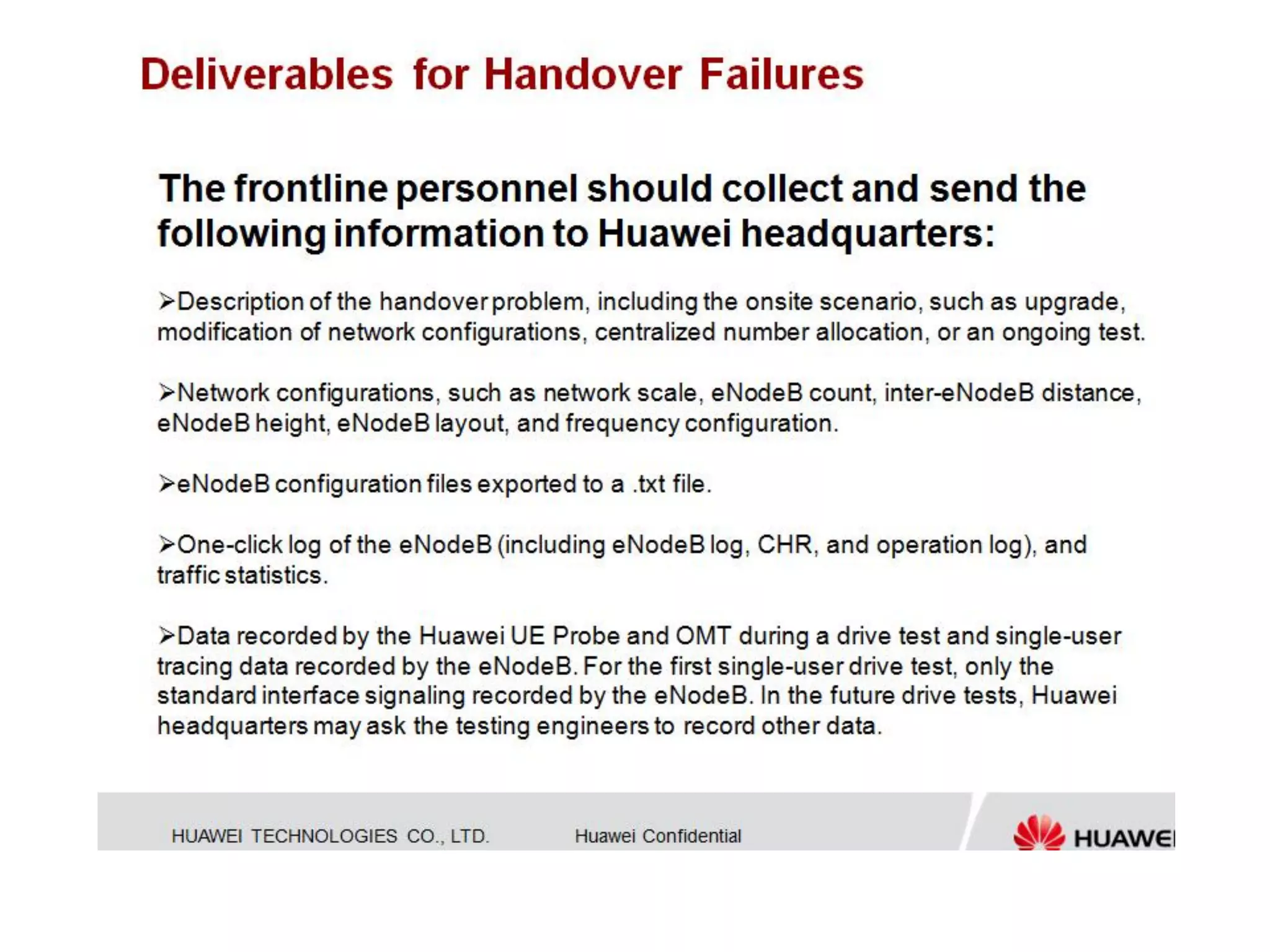 Huawei - Lte handover troubleshooting