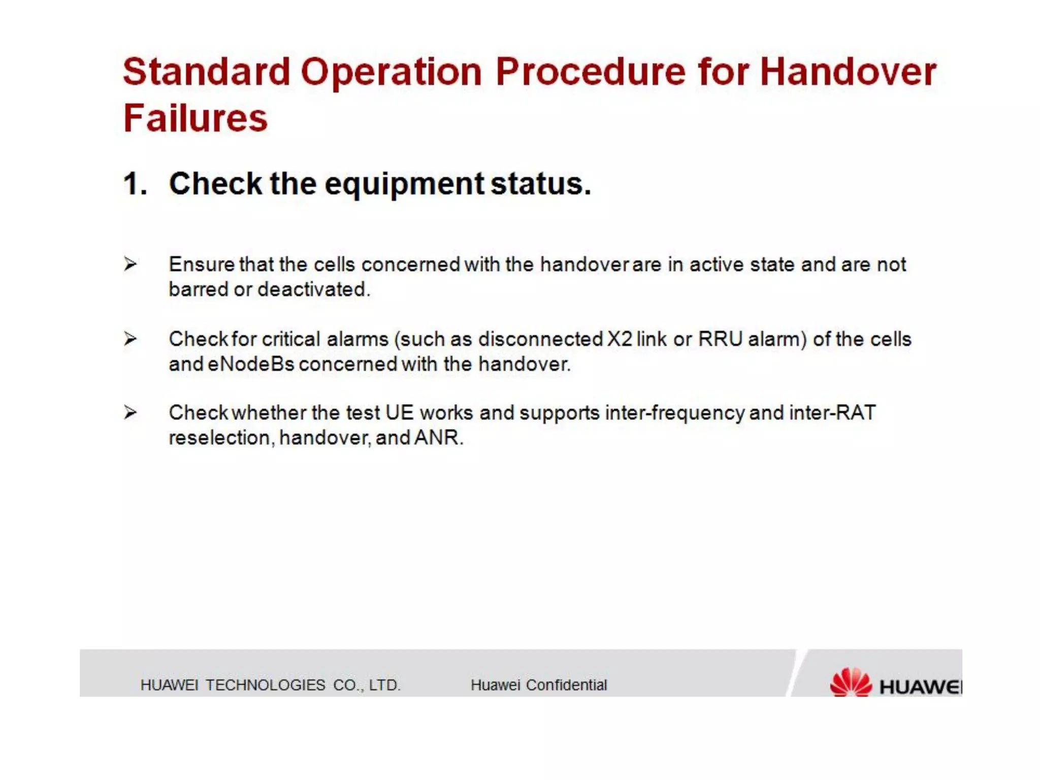 Huawei - Lte handover troubleshooting