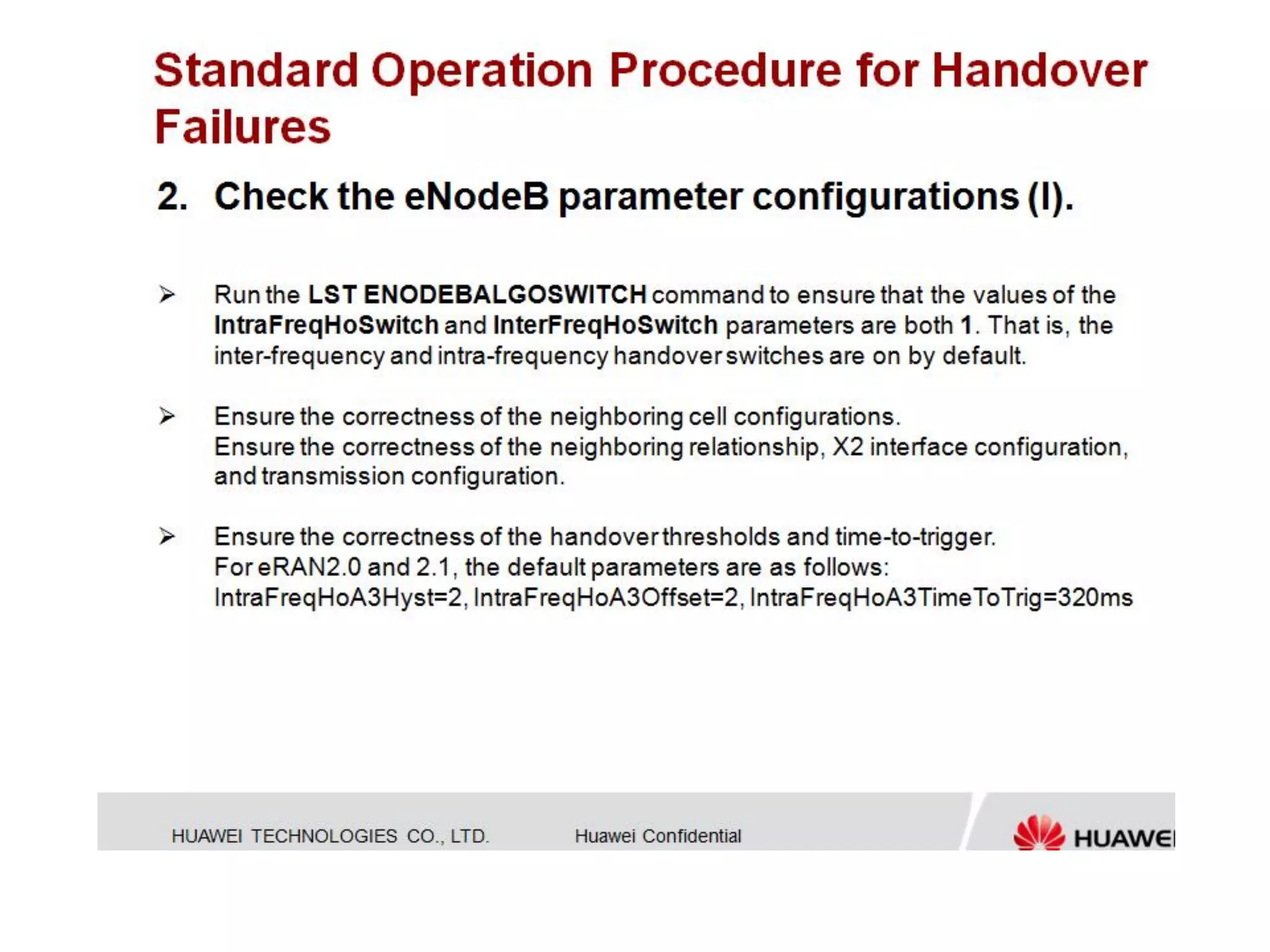 Huawei - Lte handover troubleshooting