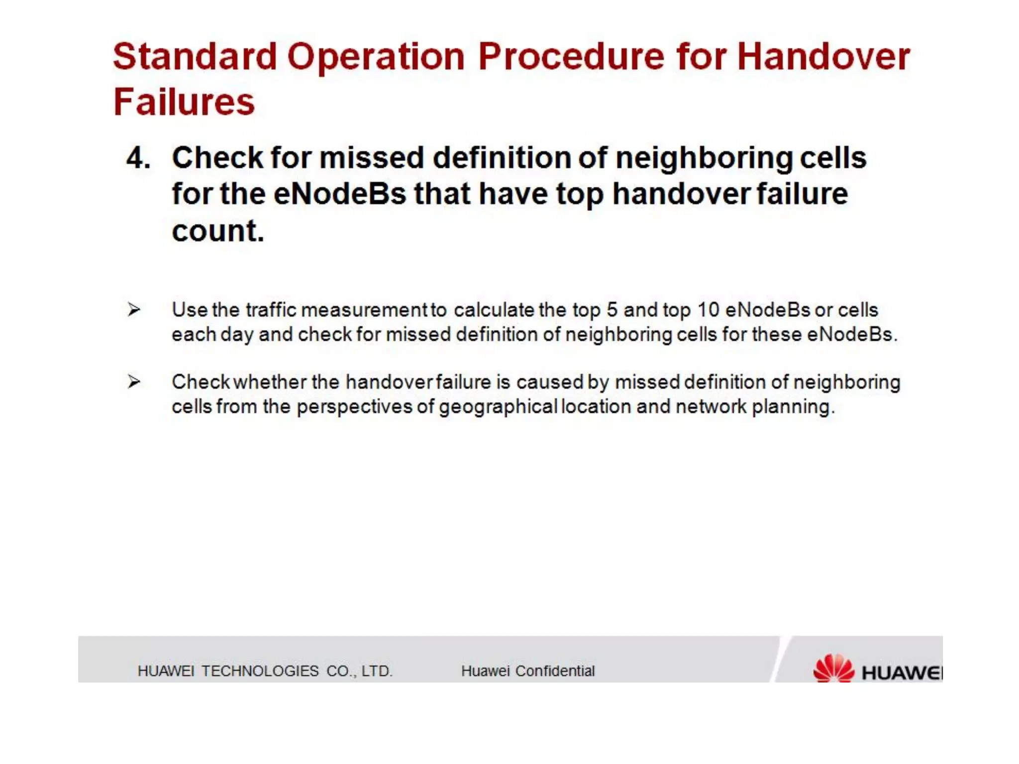 Huawei - Lte handover troubleshooting