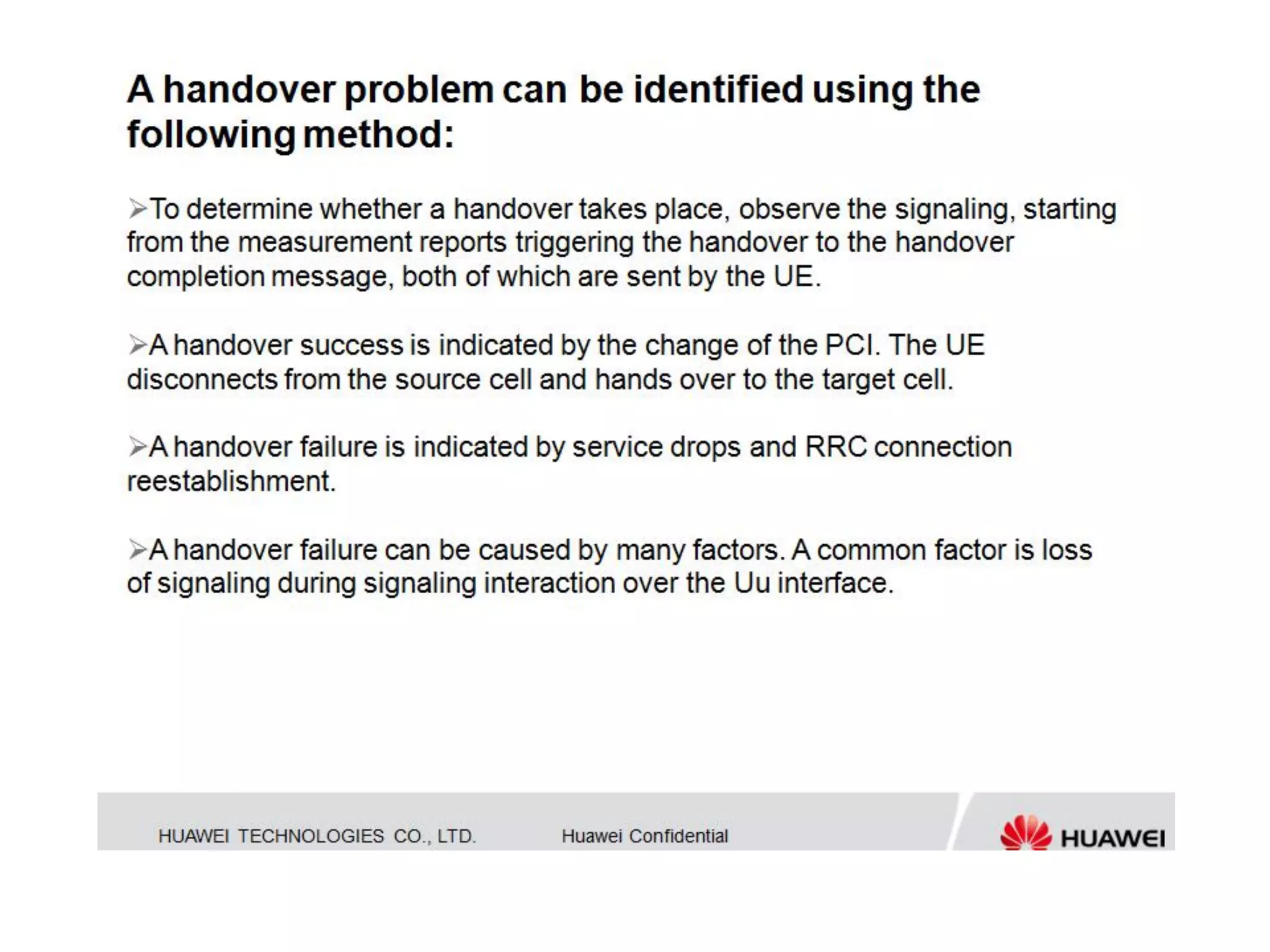 Huawei - Lte handover troubleshooting