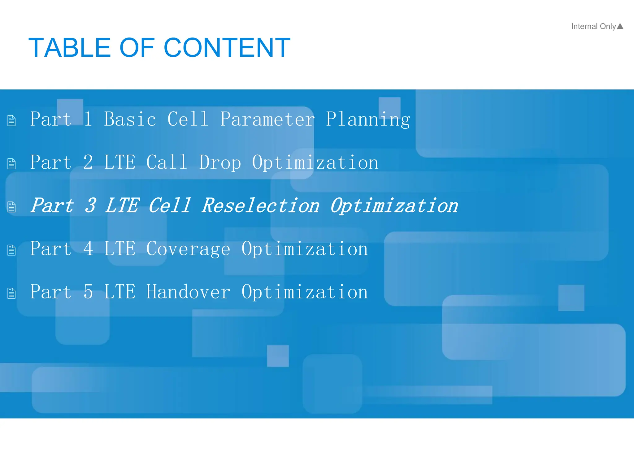 LTE Network Optimization Procedure How to | PDF