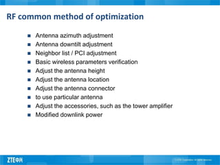 LTE Network Optimization Procedure How to | PDF