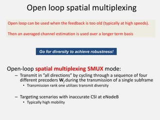LTE Precoded MIMO SMUX vs. STBC analysis | PDF