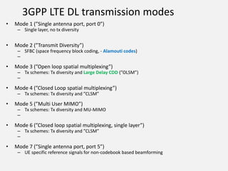 LTE Precoded MIMO SMUX vs. STBC analysis | PDF