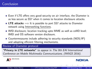 User location tracking attacks for LTE networks using the Interworking Functionality (IWF)