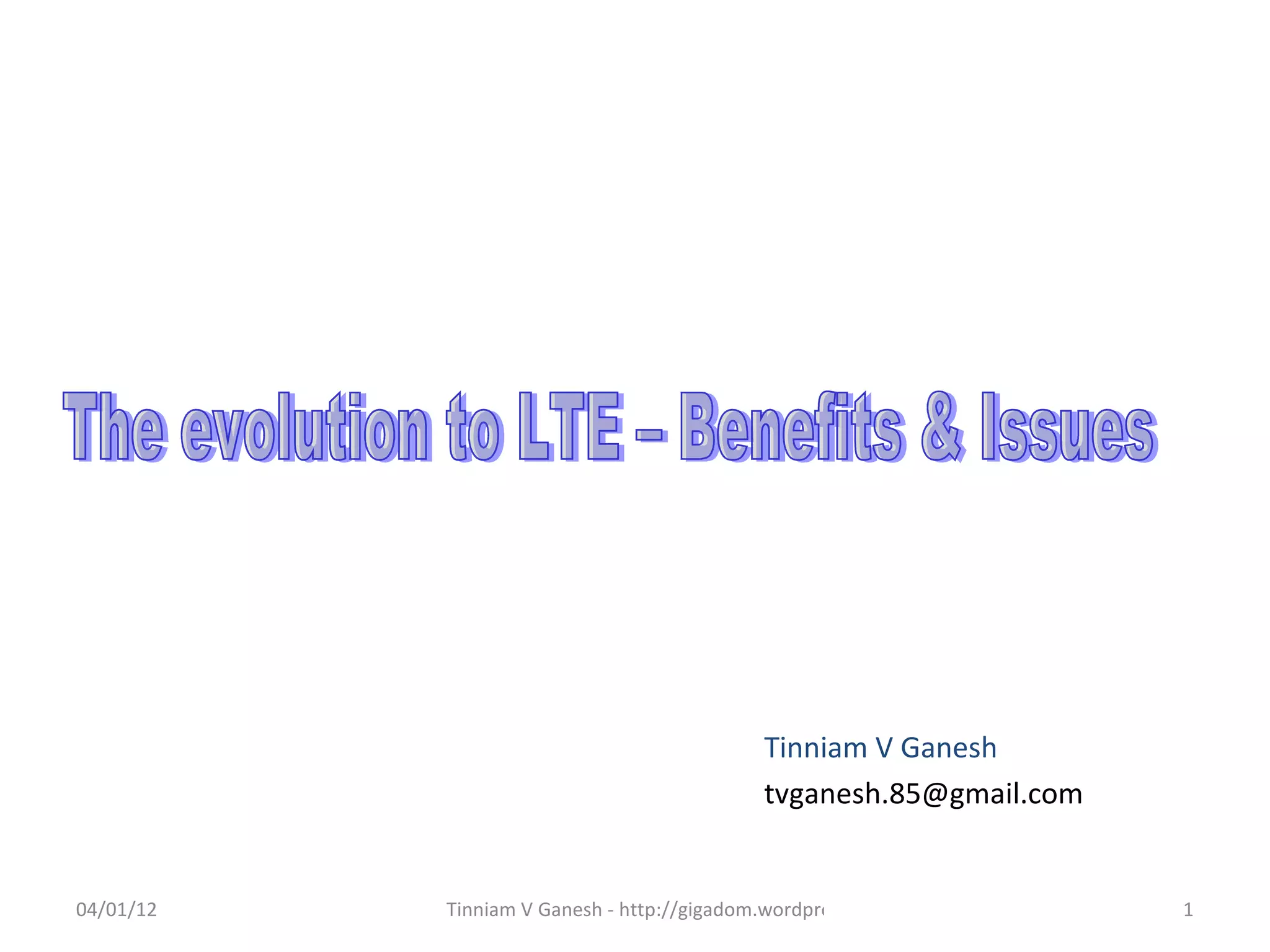 Tinniam V Ganesh
                                            tvganesh.85@gmail.com


04/01/12   Tinniam V Ganesh - http://gigadom.wordpress.com          1
 