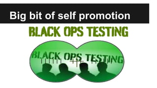 Big bit of self promotion 
 