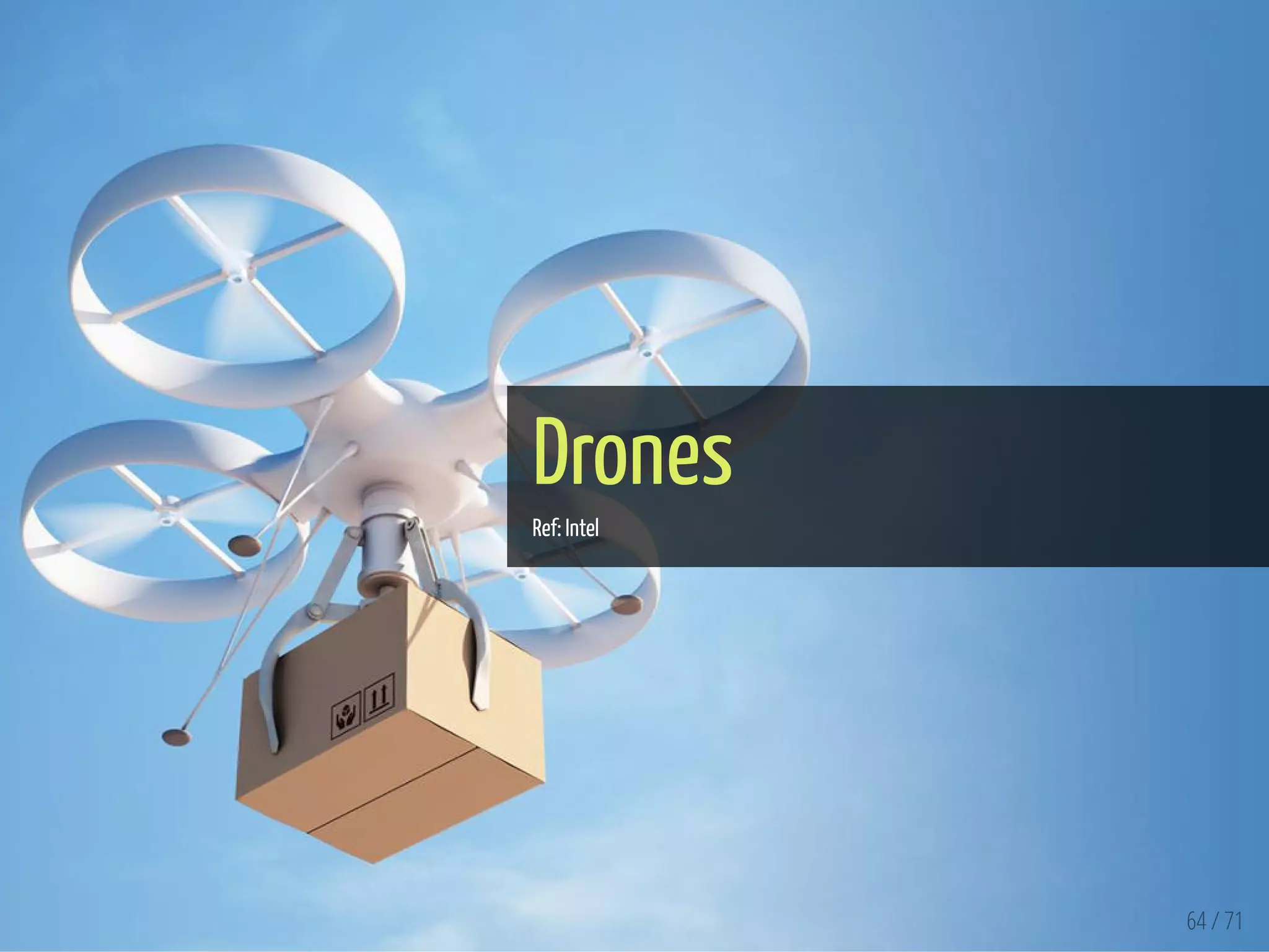 Drones
Ref: Intel
64 / 71
 