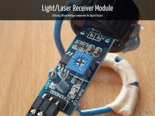 Light/Laser Receiver Module
Utilizing LDR and Voltage Comparator for Digital Output
18 / 74
 