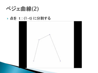  点を t : (1-t) に分割する
 