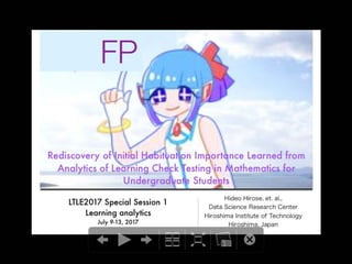 Success/Failure Prediction for Final Examination using the Trend of Weekly Online Testing