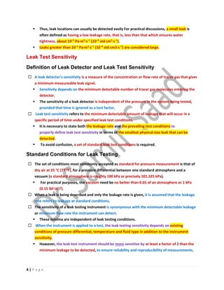 ASNT Leak Testing (LT) Level III Notes-Dr. Samir Saad | PDF