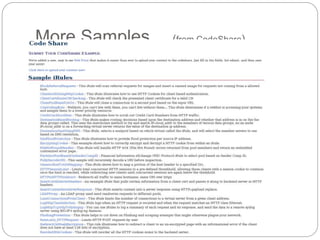 More Samples… (from CodeShare)
 