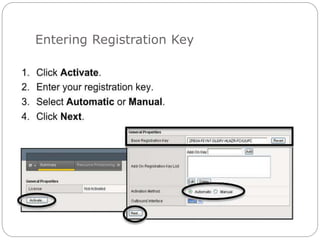 Entering Registration Key
 