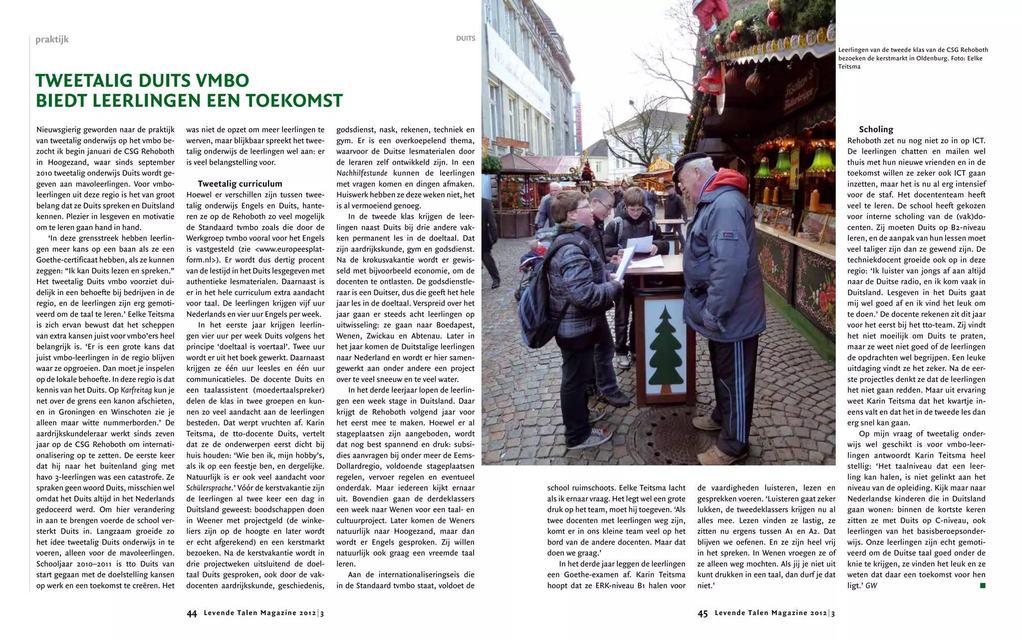 Tweetalig Duits vmbo biedt leerlingen een toekomst | PDF