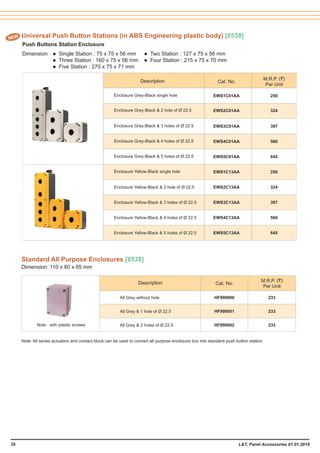 L&T Panel Accessories-price-list-01-jan-2019. | PDF