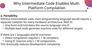 Intermediate Code In Supporting Multi-platform compilers | PPTX