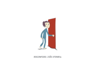 Desconfiado, João atendeu.
 