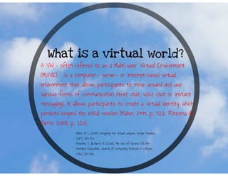 Virtual worlds in learning, teaching and research | PDF