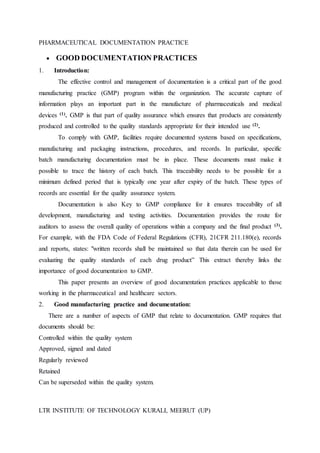 Pharmaceutical documentation | DOCX