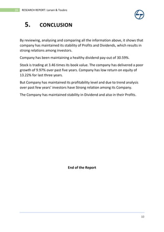 Lt Report Sample L&T research report | PDF