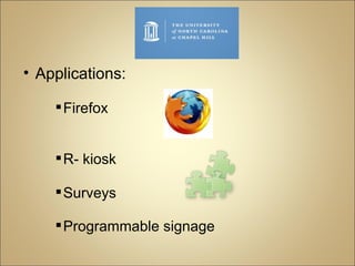 Applications: Firefox R- kiosk Surveys   Programmable signage 