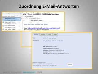 Zuordnung E-Mail-Antworten

Locatech IT Solutions GmbH - www.locatech.com - Folie 18

 