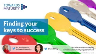 Finding your
keys to success
All content © 2017 Towards Maturity CIC Ltd. Not to be distributed or copied.
laura@towardsmaturity.org@LauraOverton
@TowardsMaturity www.towardsmaturity.org/benchmark
@JaneSDaly
 