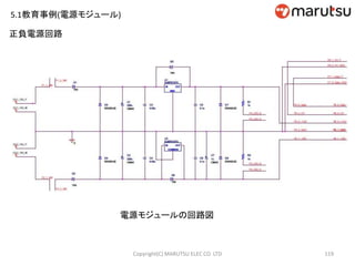 119
正負電源回路
電源モジュールの回路図
Copyright(C) MARUTSU ELEC CO. LTD
5.1教育事例(電源モジュール)
 