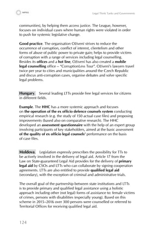 Legal Think Tanks and Governments Capacity Building Report