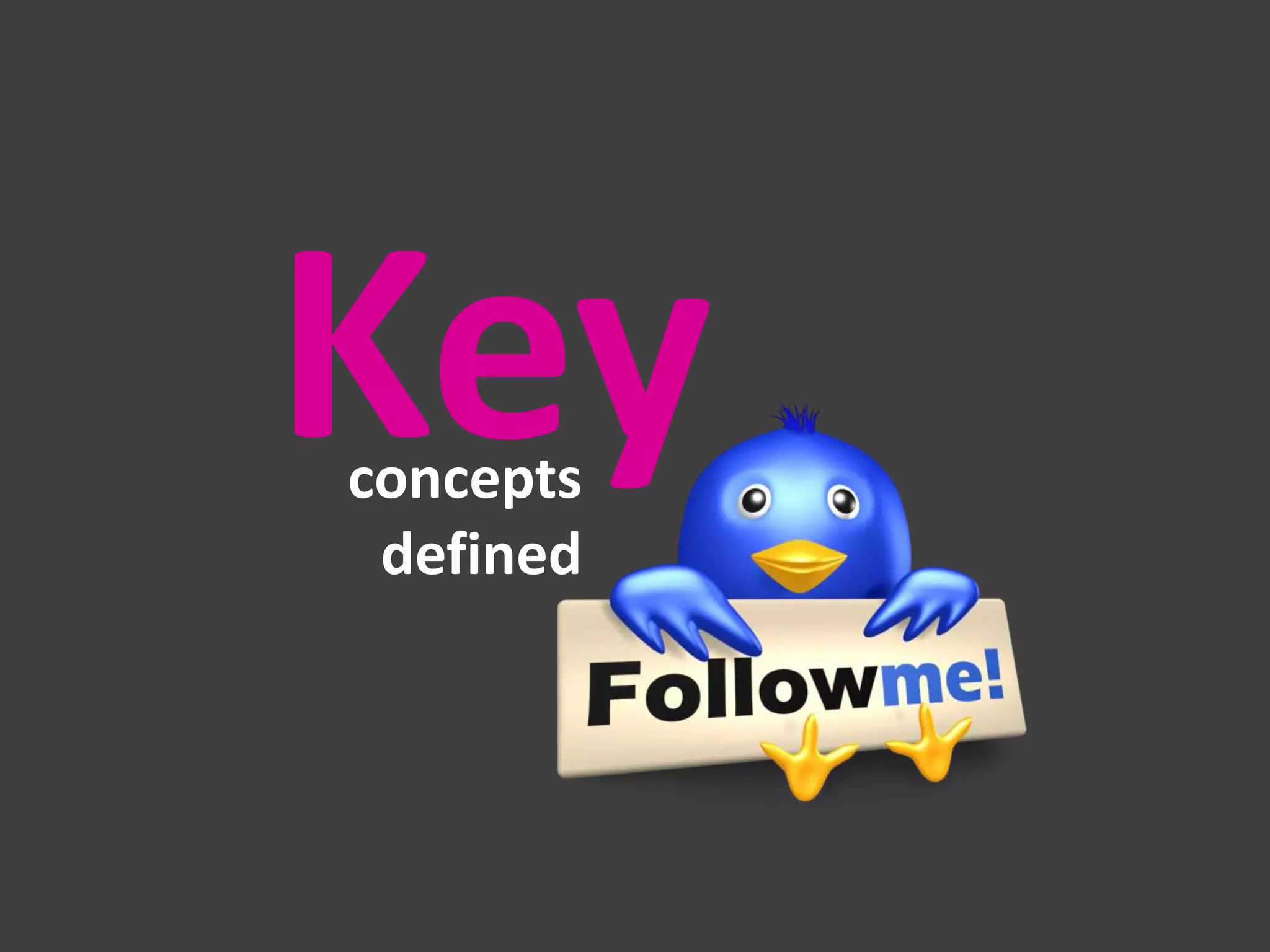 Key
concepts
defined

 