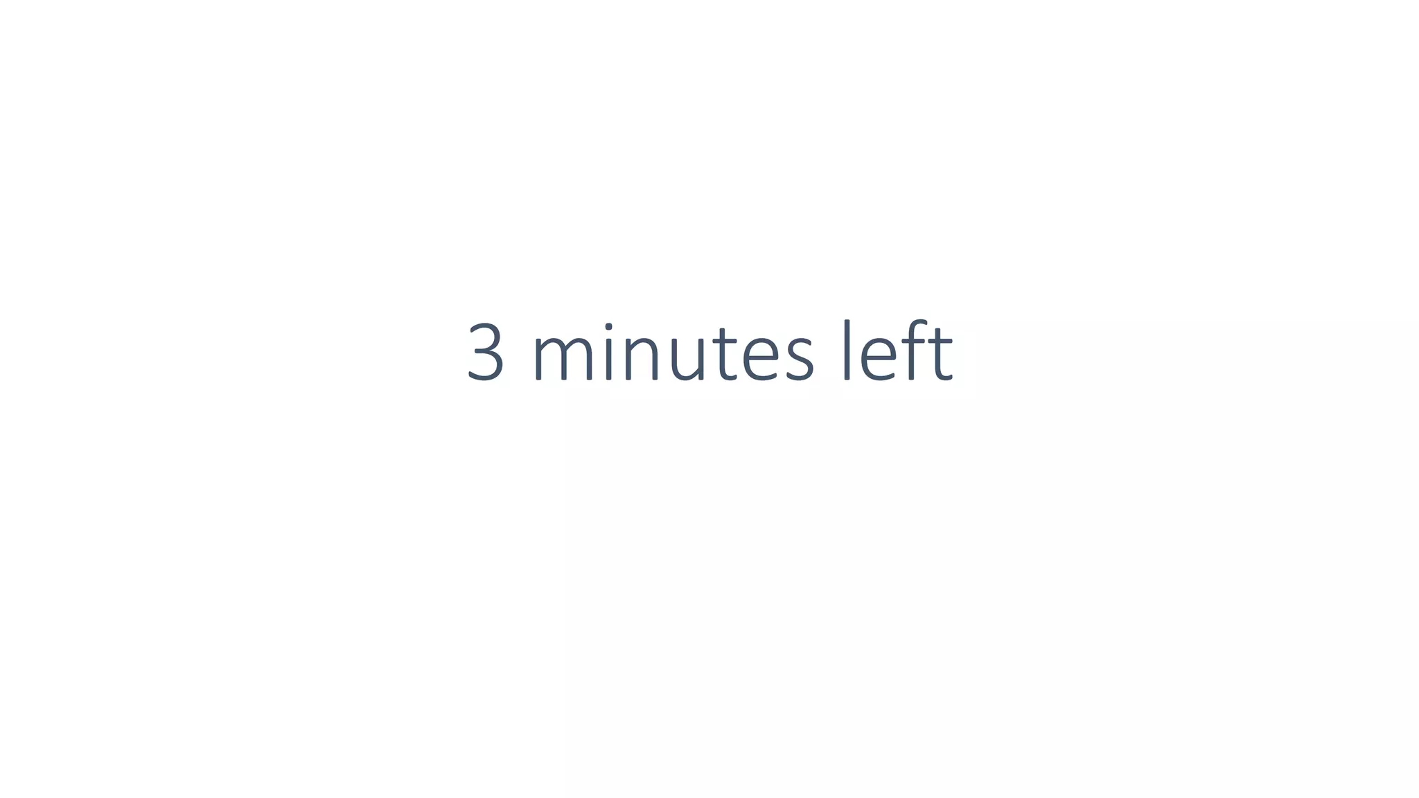 3 minutes left
 