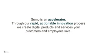 Somo is an accelerator.
Through our rapid, actionable innovation process
we create digital products and services your
cust...