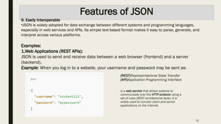 LU 1.3. JSON & XML.pptx about how they work and introduction | PPTX