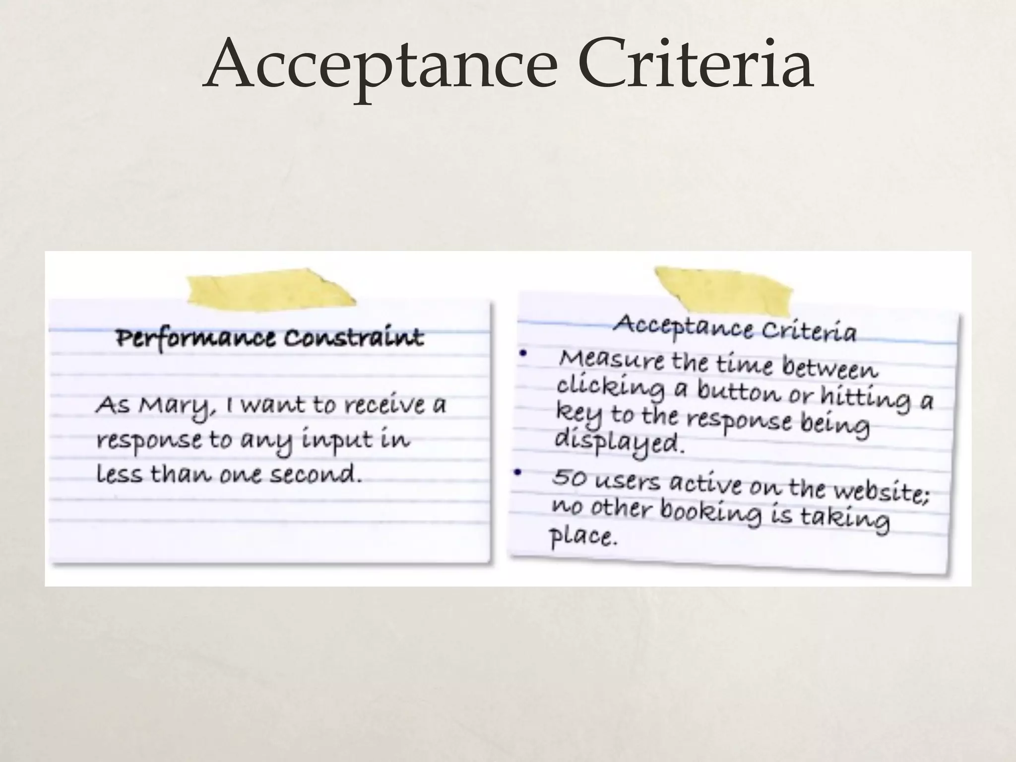Acceptance Criteria
 