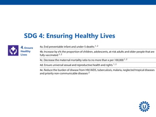 SDG 4: Ensuring Healthy Lives
 