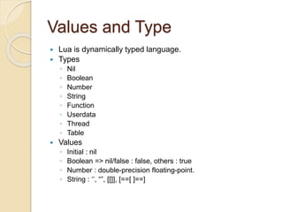 Lua Study Share | PPTX