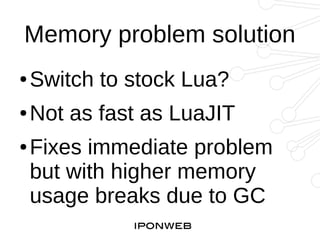 Lua as a business logic language in high load application | PDF